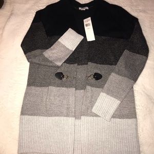 Color block cardigan